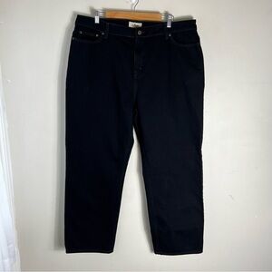 VTG L.L. Bean Women’s Classic Fit Black Straight Leg Jeans Size 20 High Rise